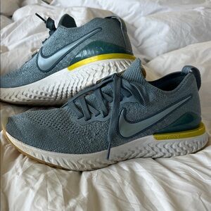 Nike React Blue and Yellow Athletic Sneakers